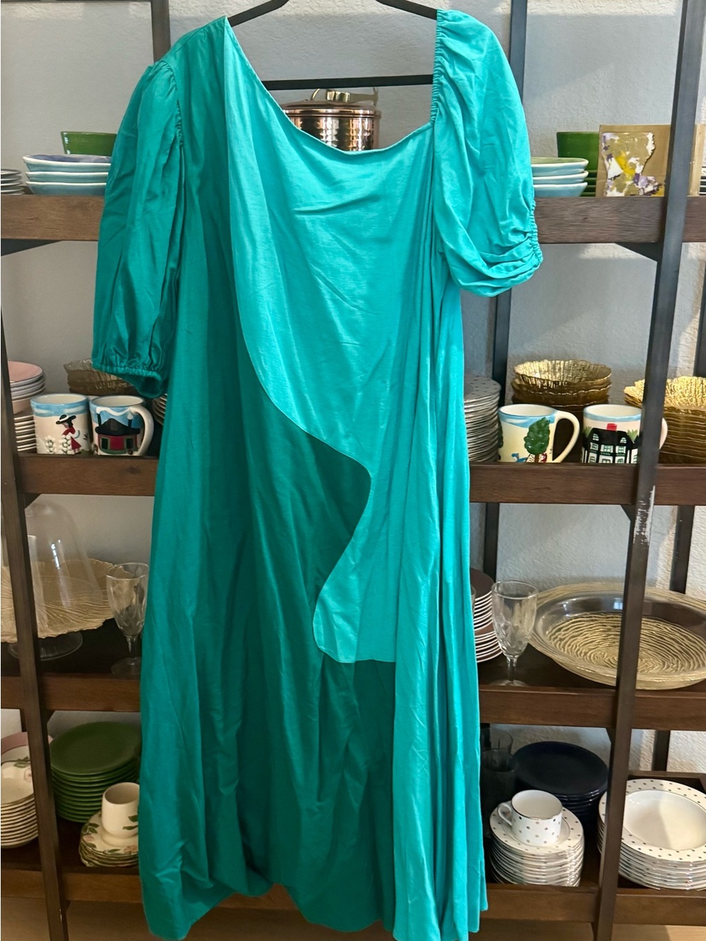 CROSBY by Mollie Burch Lovett Dress in Damselfly/Dutch Green